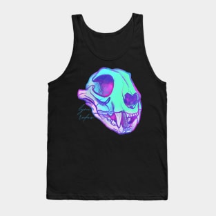 Bobcat Skull - Synthwave Blues Tank Top